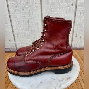 REDWING Men’s 7.5D  - Women’s 9.5/10 logger boots #0507